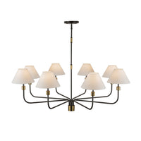 Artcraft - AC12038BB - Eight Light Chandelier - Providence - Black, Brushed Brass