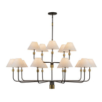 Artcraft - AC12039BB - 15 Light Chandelier - Providence - Black, Brushed Brass