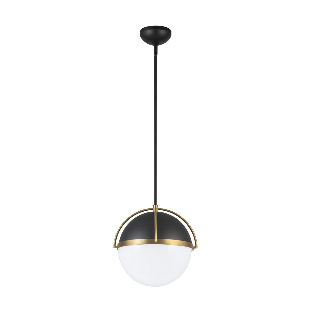 Artcraft - AC12040BB - One Light Pendant - Dahlia - Black, Brushed Brass