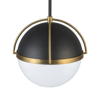 Artcraft - AC12040BB - One Light Pendant - Dahlia - Black, Brushed Brass