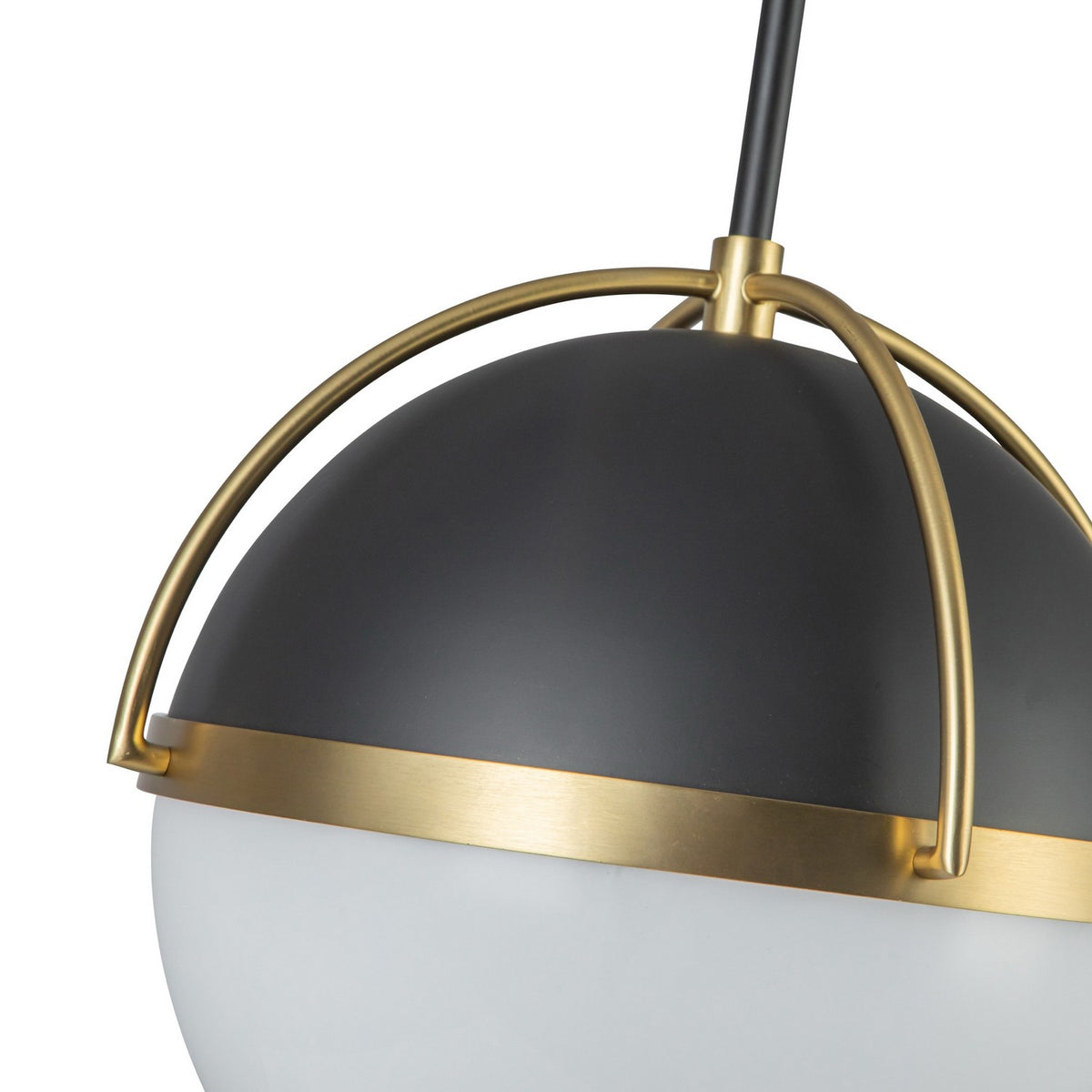 Artcraft - AC12040BB - One Light Pendant - Dahlia - Black, Brushed Brass