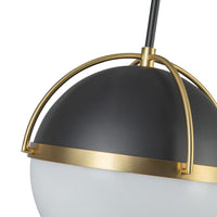 Artcraft - AC12040BB - One Light Pendant - Dahlia - Black, Brushed Brass