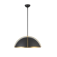 Artcraft - AC12041BB - One Light Pendant - Dahlia - Black, Brushed Brass