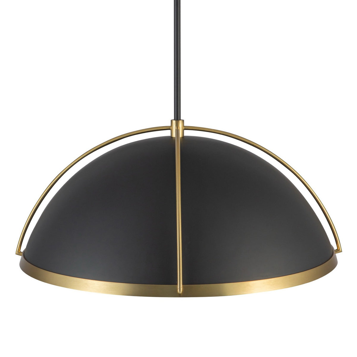 Artcraft - AC12041BB - One Light Pendant - Dahlia - Black, Brushed Brass
