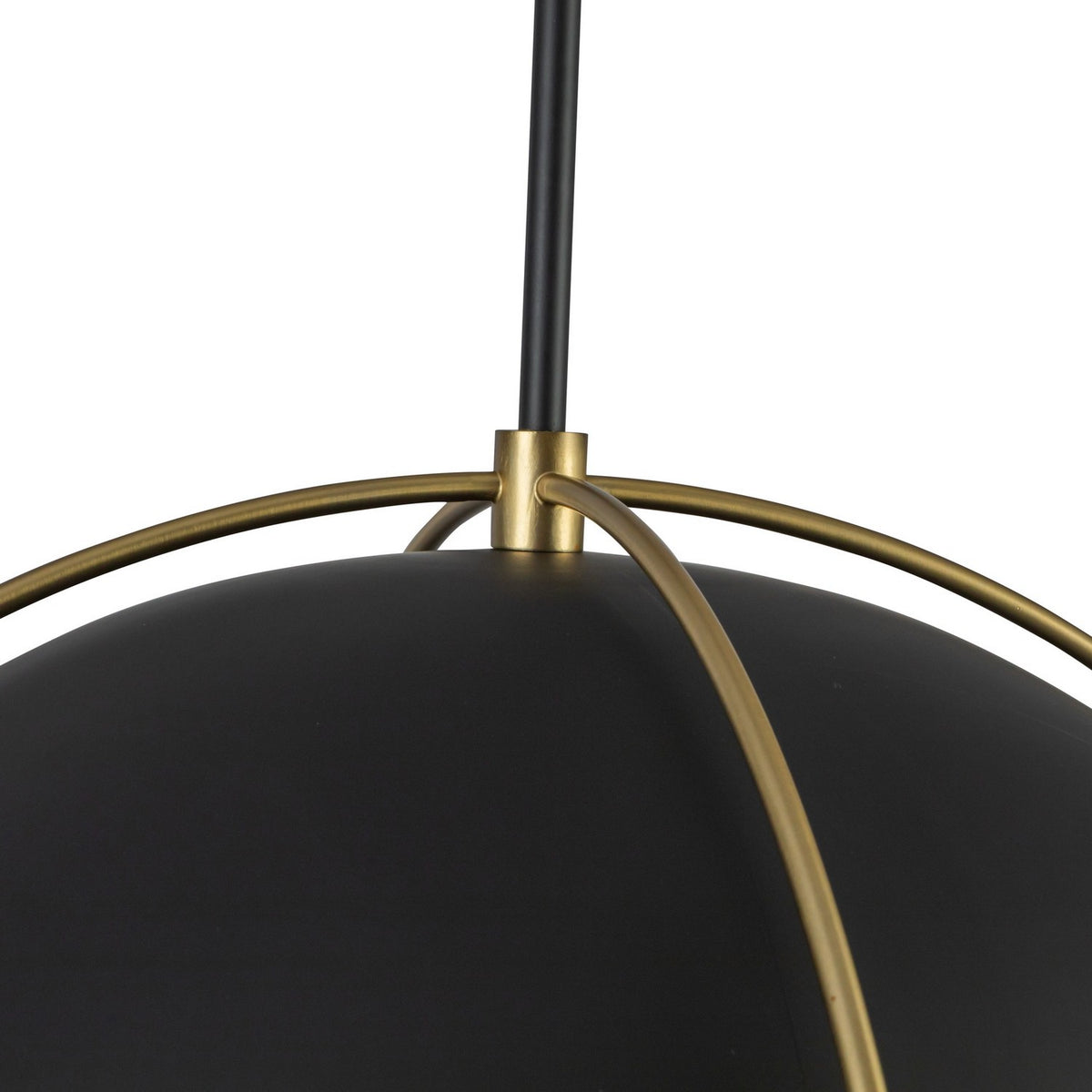 Artcraft - AC12041BB - One Light Pendant - Dahlia - Black, Brushed Brass