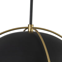 Artcraft - AC12041BB - One Light Pendant - Dahlia - Black, Brushed Brass