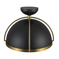 Artcraft - AC12041BB - One Light Pendant - Dahlia - Black, Brushed Brass