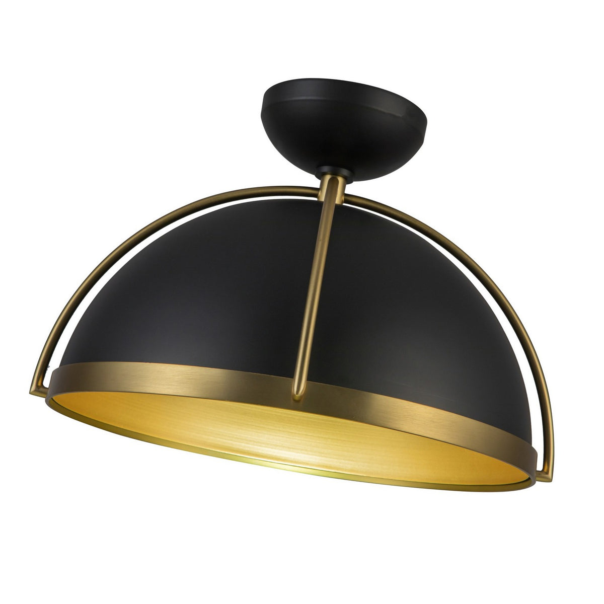 Artcraft - AC12041BB - One Light Pendant - Dahlia - Black, Brushed Brass