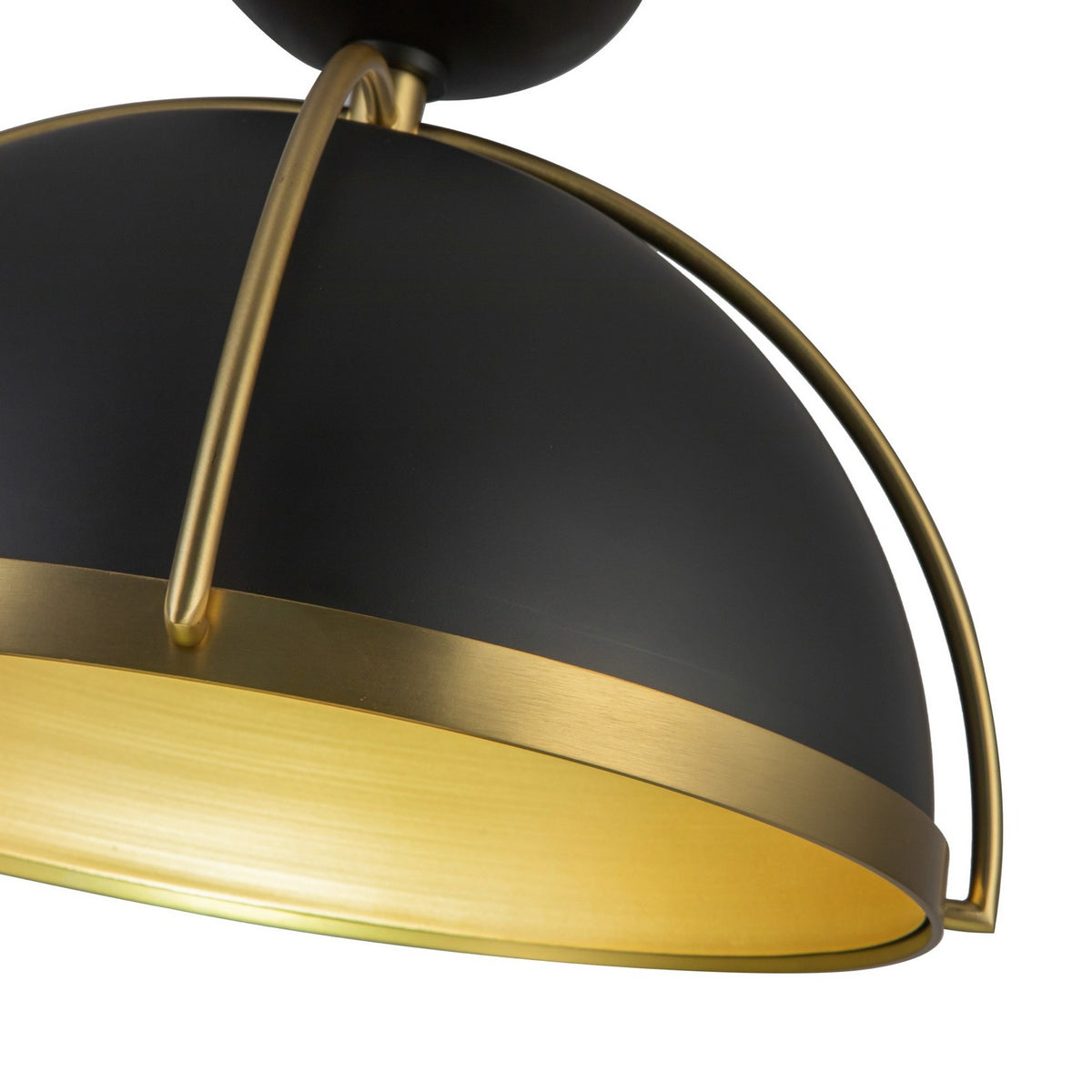 Artcraft - AC12041BB - One Light Pendant - Dahlia - Black, Brushed Brass