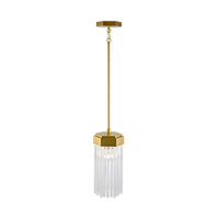 Artcraft - AC12060BR - One Light Pendant - Emma - Brushed Brass