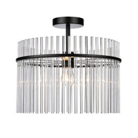 Artcraft - AC12081BK - One Light Semi Flush Mount - Ava - Black