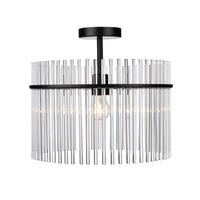 Artcraft - AC12081BK - One Light Semi Flush Mount - Ava - Black