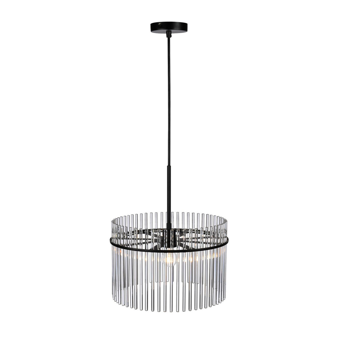 Artcraft - AC12081BK - One Light Semi Flush Mount - Ava - Black