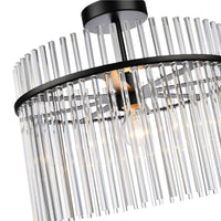Artcraft - AC12081BK - One Light Semi Flush Mount - Ava - Black