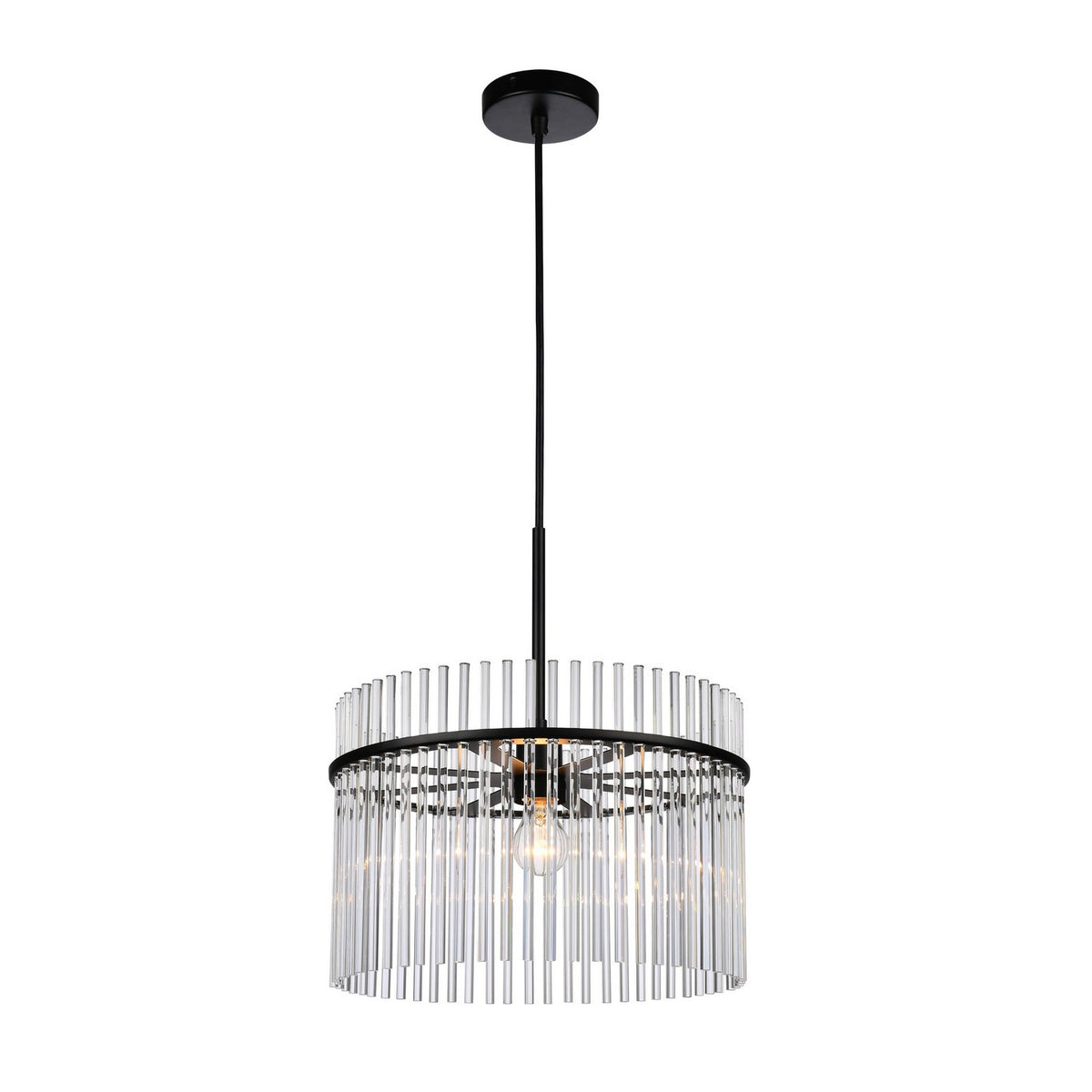 Artcraft - AC12081BK - One Light Semi Flush Mount - Ava - Black