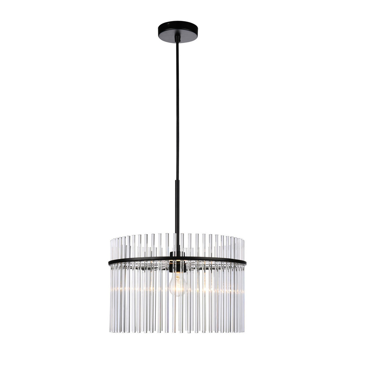 Artcraft - AC12081BK - One Light Semi Flush Mount - Ava - Black