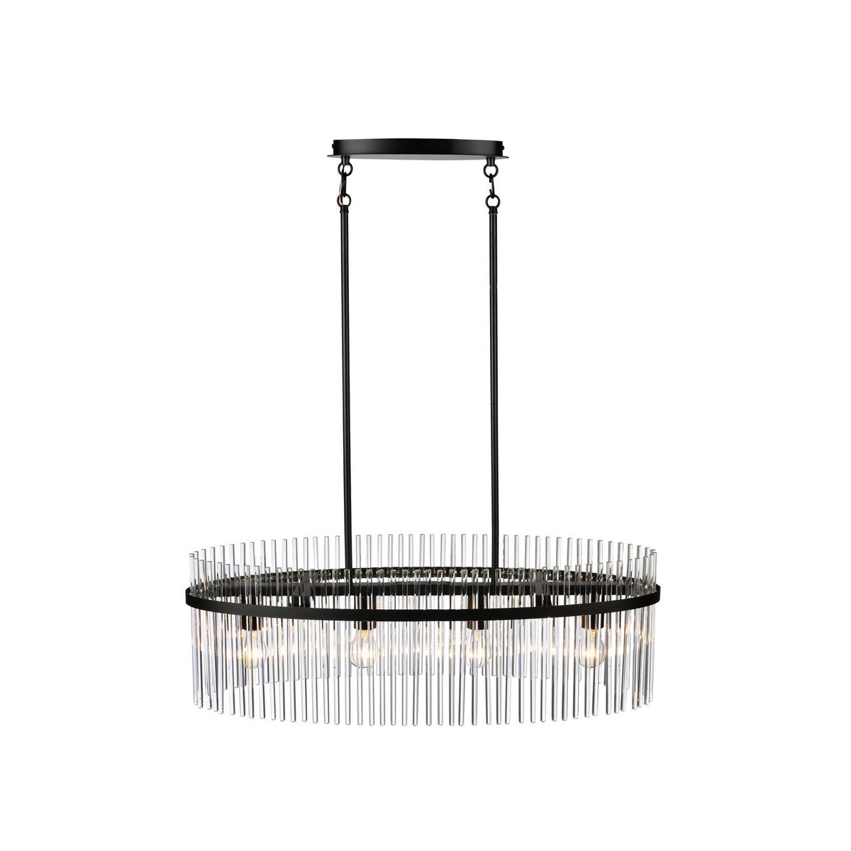 Artcraft - AC12084BK - Four Light Island Pendant - Ava - Black