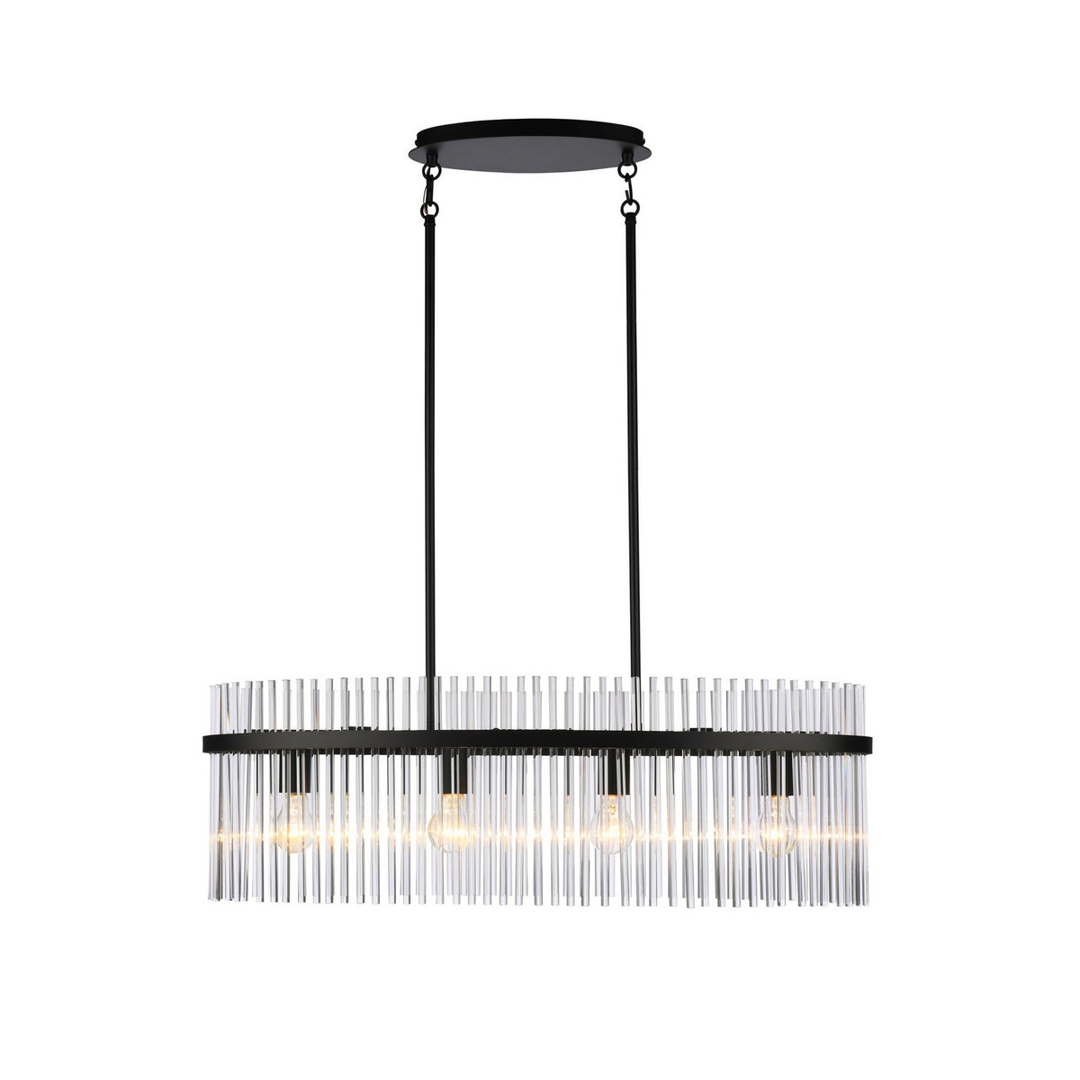 Artcraft - AC12084BK - Four Light Island Pendant - Ava - Black