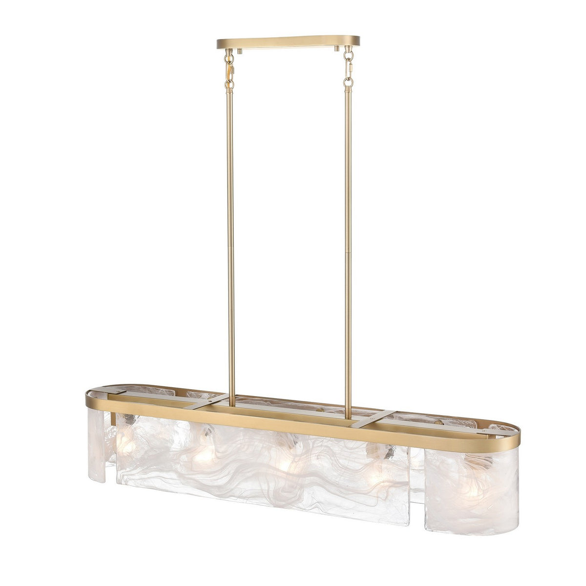 Artcraft - AC12175BR - Six Light Island Pendant - Skye - Brass
