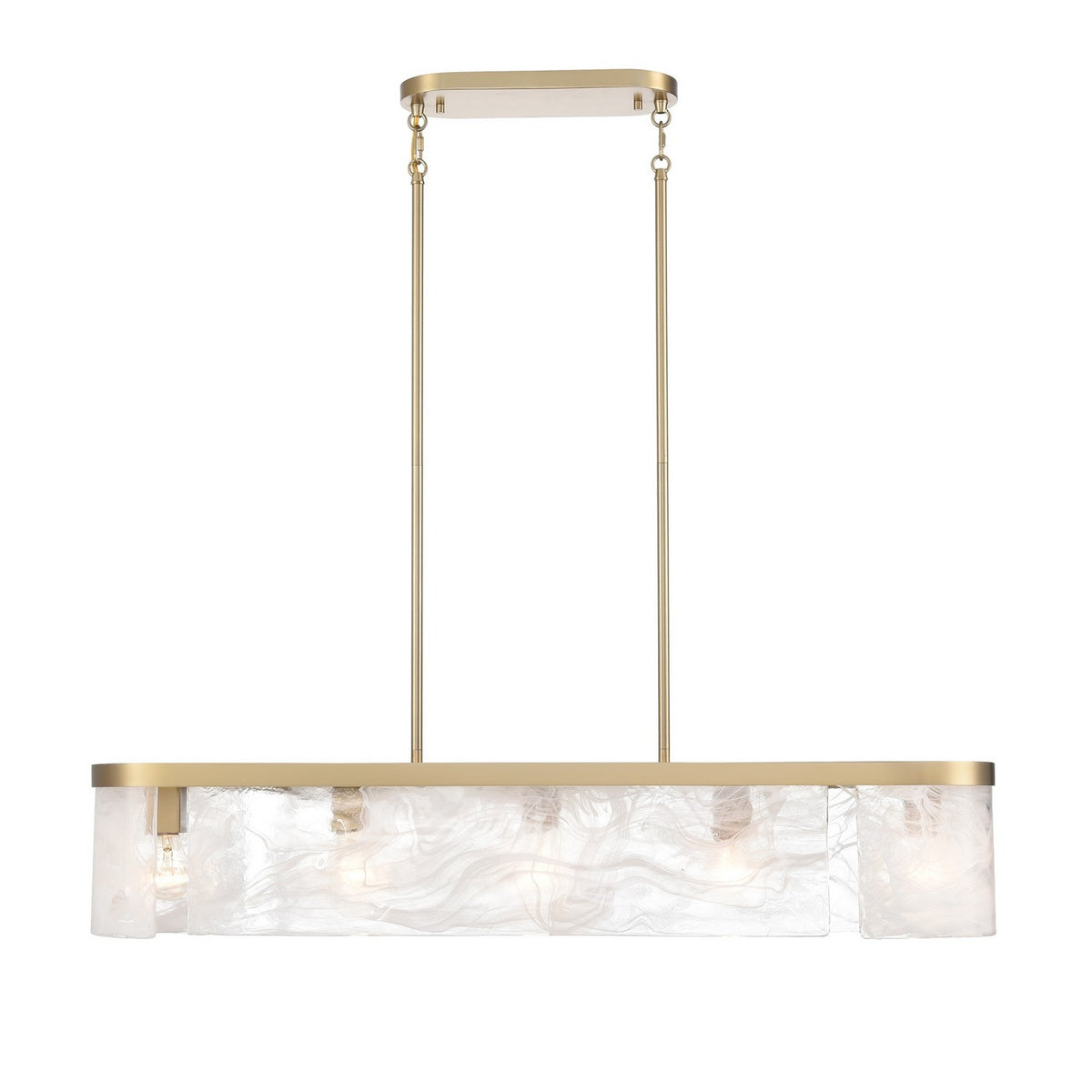 Artcraft - AC12175BR - Six Light Island Pendant - Skye - Brass