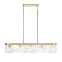 Artcraft - AC12175BR - Six Light Island Pendant - Skye - Brass