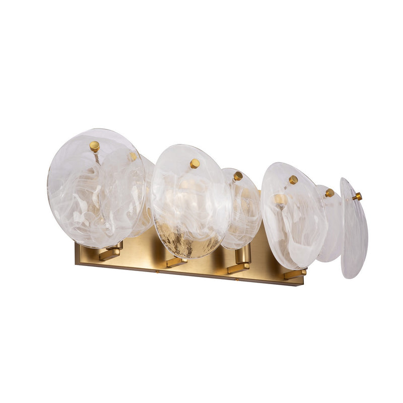 Artcraft - AC12214BR - Four Light Bathroom Vanity - Lily - Brushed Brass