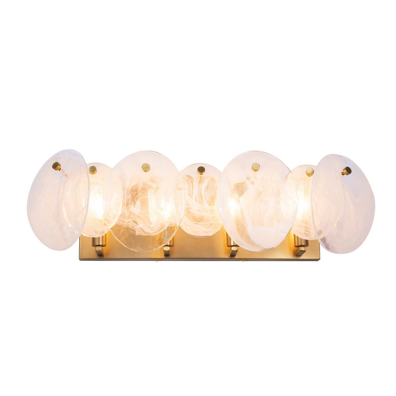 Artcraft - AC12214BR - Four Light Bathroom Vanity - Lily - Brushed Brass