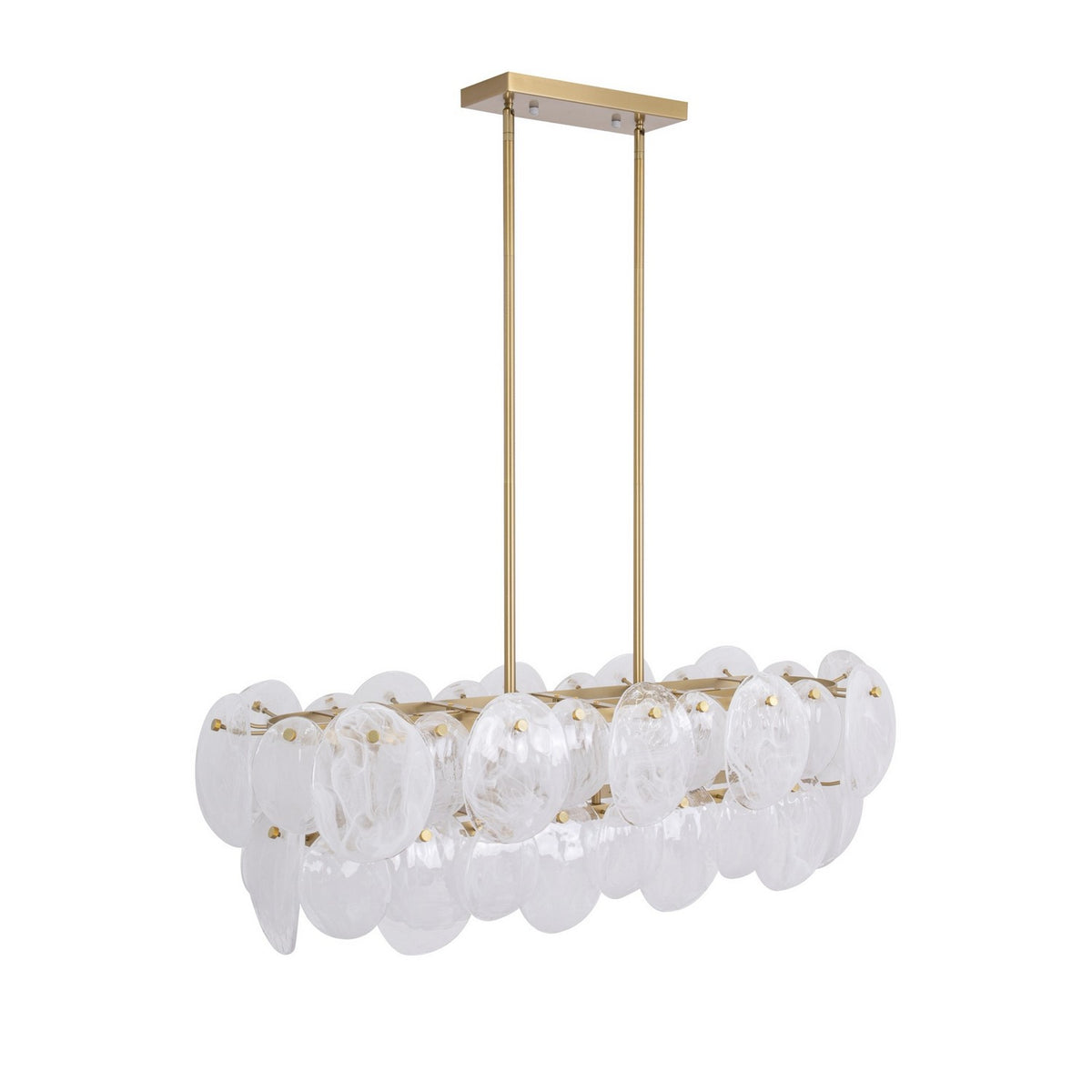 Artcraft - AC12217BR - Seven Light Island Pendant - Lily - Brushed Brass