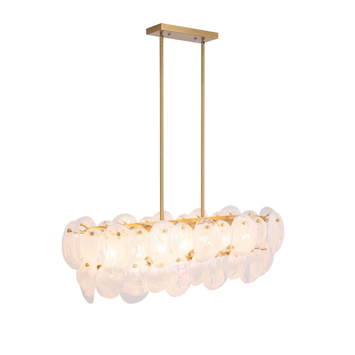 Artcraft - AC12217BR - Seven Light Island Pendant - Lily - Brushed Brass