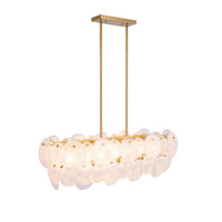 Artcraft - AC12217BR - Seven Light Island Pendant - Lily - Brushed Brass