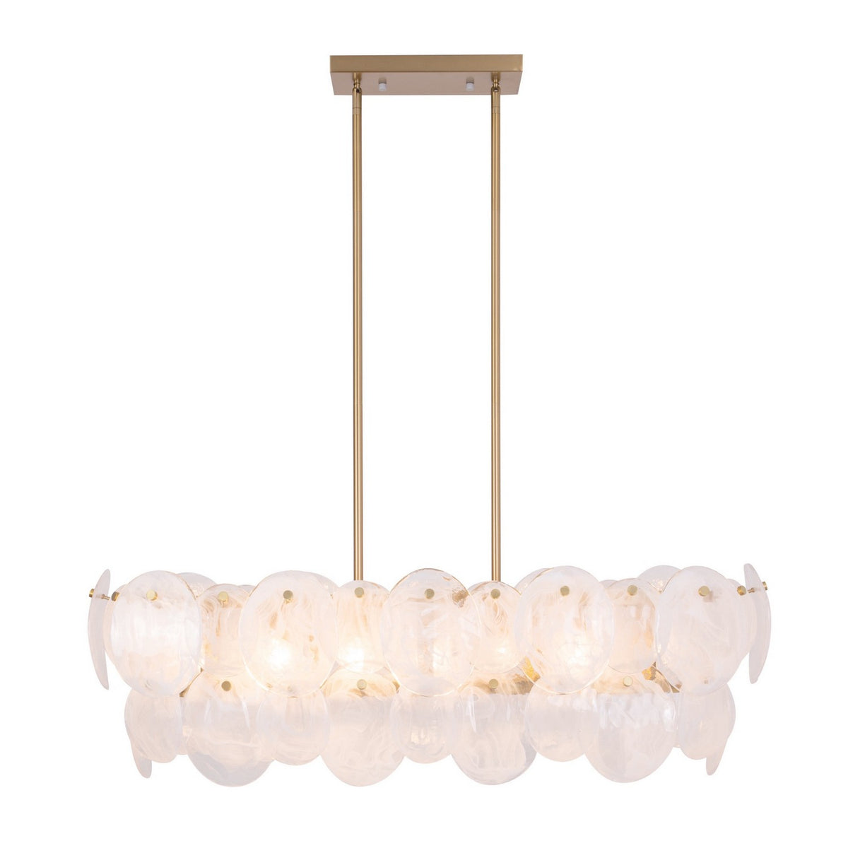 Artcraft - AC12217BR - Seven Light Island Pendant - Lily - Brushed Brass