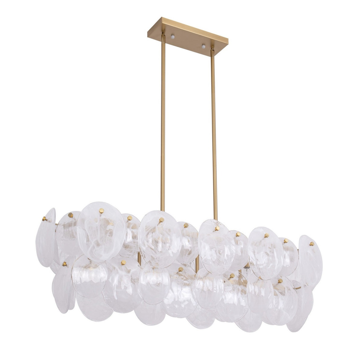 Artcraft - AC12217BR - Seven Light Island Pendant - Lily - Brushed Brass