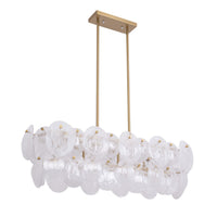 Artcraft - AC12217BR - Seven Light Island Pendant - Lily - Brushed Brass