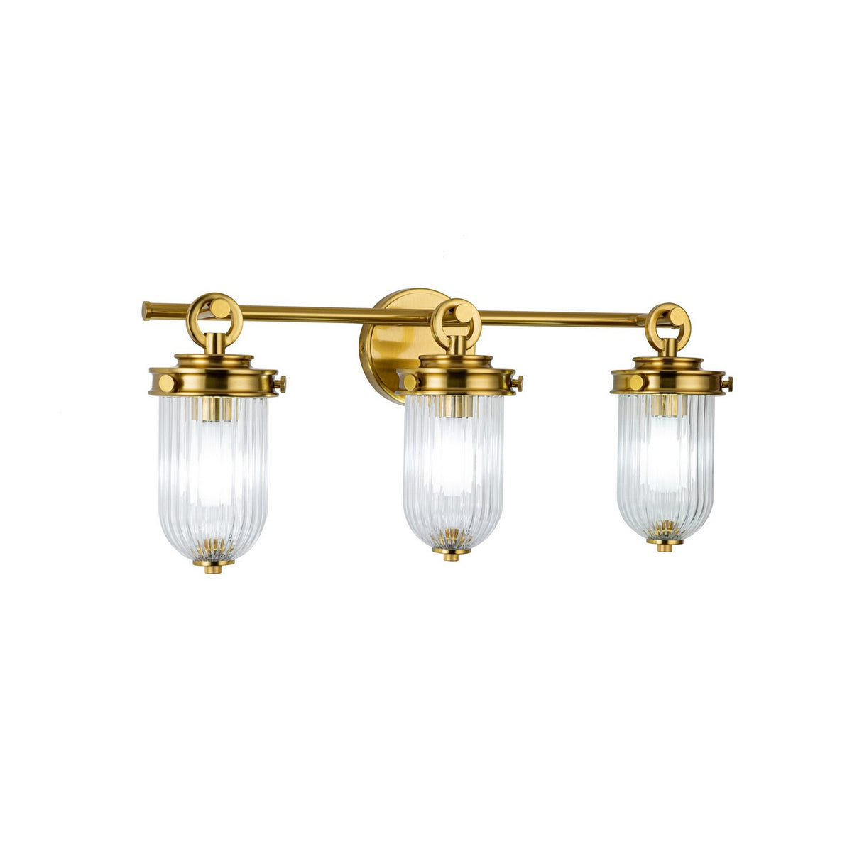 Artcraft - AC12023BR - Three Light Bathroom Vanity - Myla - Vintage Brass