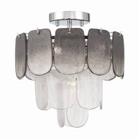 Artcraft - AC12051CS - Five Light Pendant - Bianca - Polished Nickel, Crystalline Smoke