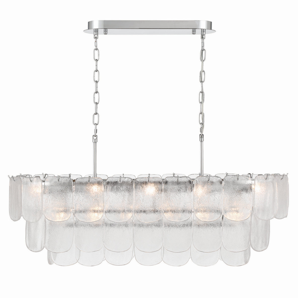Artcraft - AC12054CR - 12 Light Island Pendant - Bianca - Polished Nickel, Crystalline