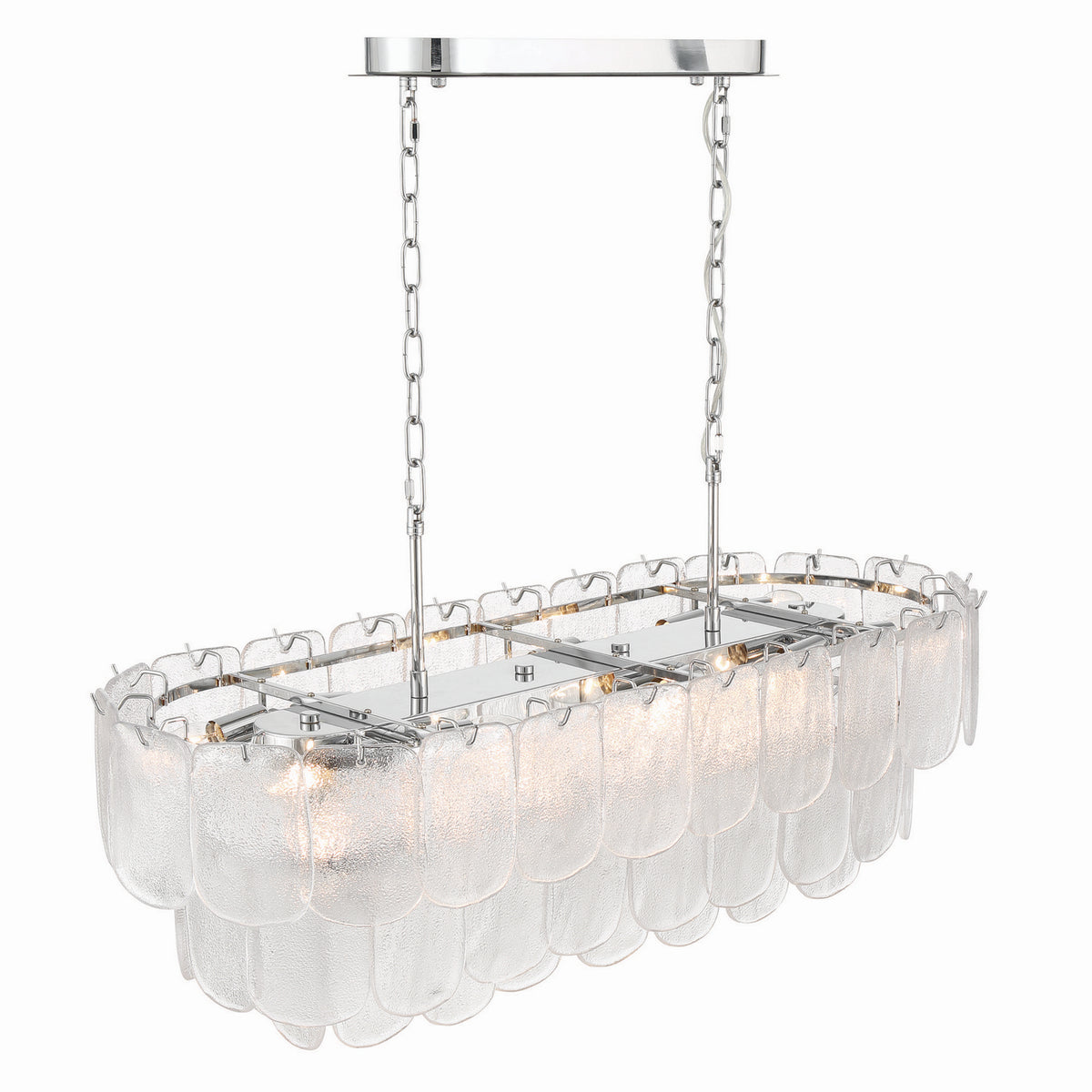 Artcraft - AC12054CR - 12 Light Island Pendant - Bianca - Polished Nickel, Crystalline