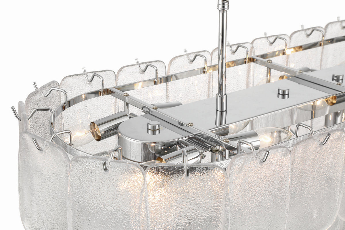 Artcraft - AC12054CR - 12 Light Island Pendant - Bianca - Polished Nickel, Crystalline