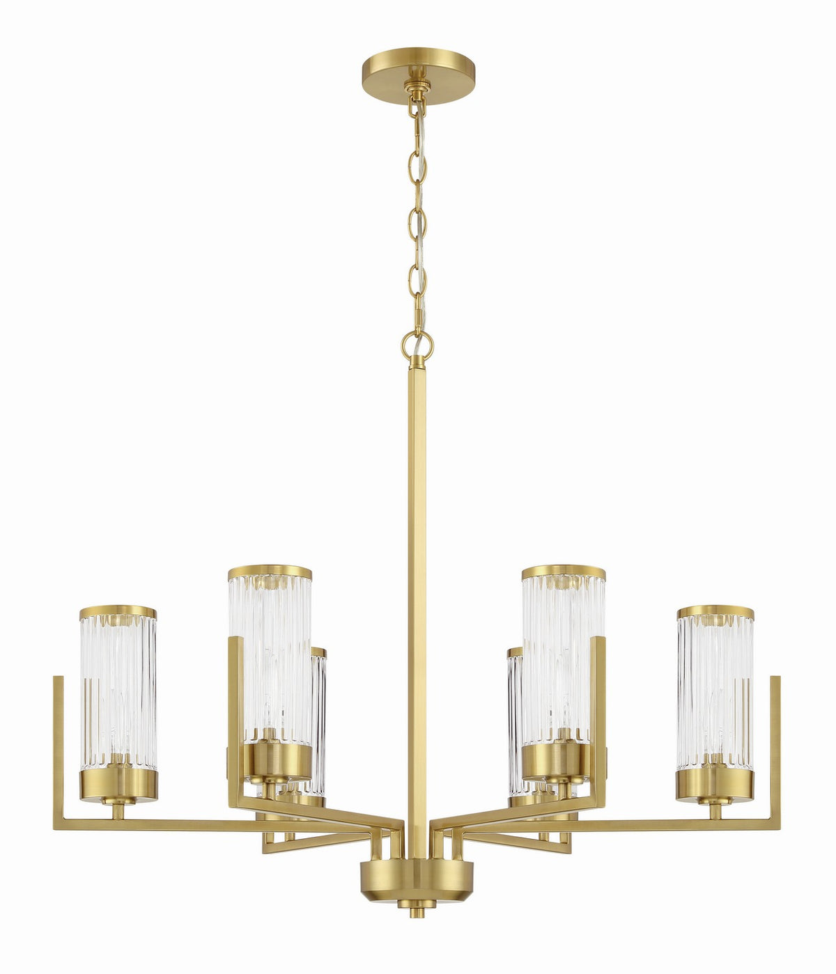Craftmade - 60126-SB - Six Light Chandelier - Whittley - Satin Brass