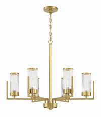 Craftmade - 60126-SB - Six Light Chandelier - Whittley - Satin Brass