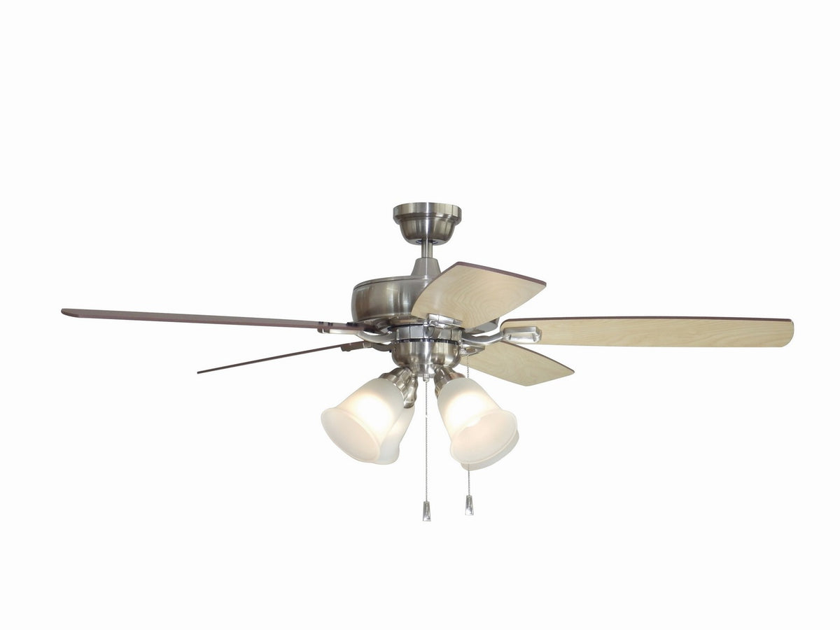 Craftmade - TCE52BNK5C4-C - 52" Ceiling Fan - Twist N Click 4 Light - Brushed Polished Nickel
