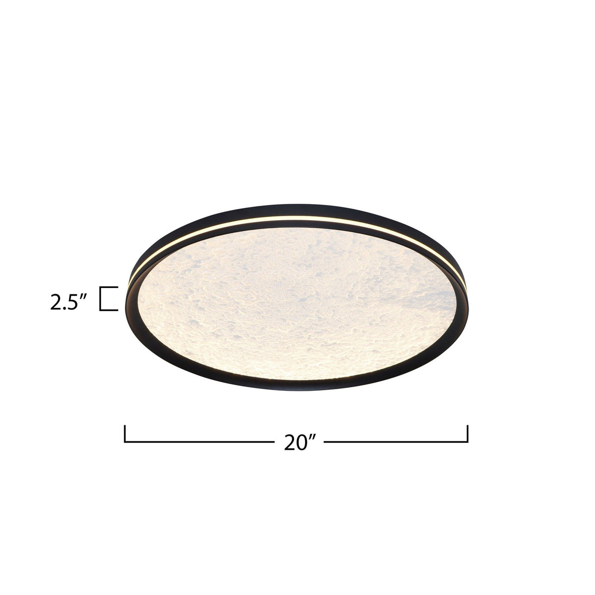 Artcraft - AC6875BK - LED Flush Mount - Luna - Black