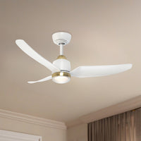Kuzco Lighting - CF72942-BG/WH-5CCT - 42" Ceiling Fan - Hugo - Brushed Gold/Matte White