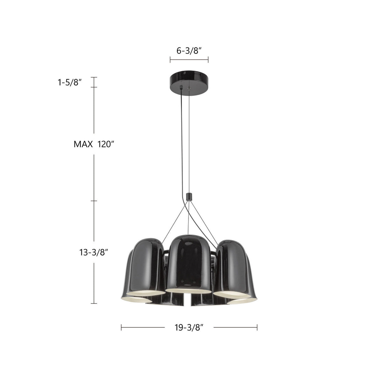 Kuzco Lighting - CH21120-VB-UNV - LED Chandelier - Bell - Vintage Brass