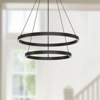 Kuzco Lighting - CH87224-BK-UNV-010 - LED Chandelier - Cerchio - Black