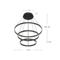 Kuzco Lighting - CH87332-BK-UNV-010 - LED Chandelier - Cerchio - Black