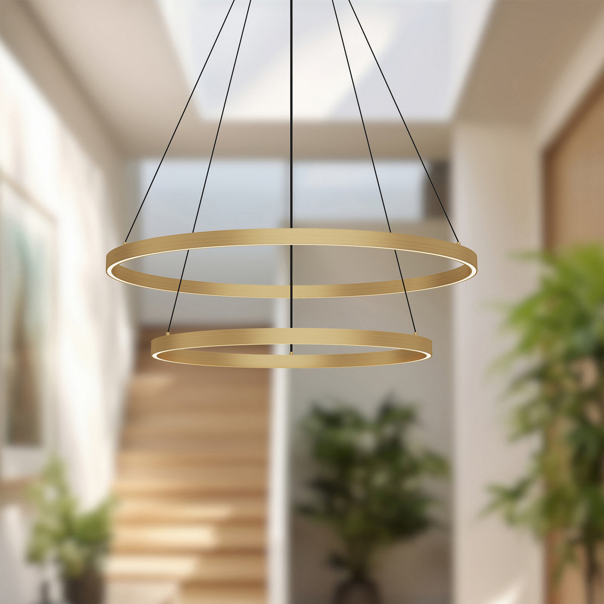 Kuzco Lighting - CH87832-BG-UNV-010 - LED Chandelier - Cerchio - Brushed Gold