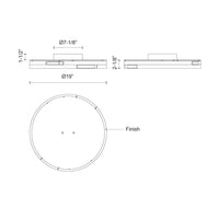 Kuzco Lighting - FM52719-BN-UNV-010 - LED Flush Mount - Anello Minor - Brushed Nickel