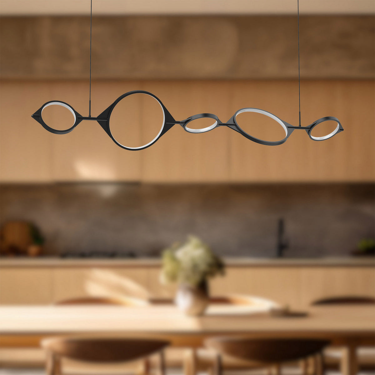 Kuzco Lighting - LP84457-BK-UNV - LED Linear Pendant - Serif - Black