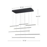 Kuzco Lighting - MP14970-BK-UNV-010 - LED Pendant - Chute Motion - Black